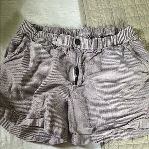 Striped Flat Front Men's Shorts
